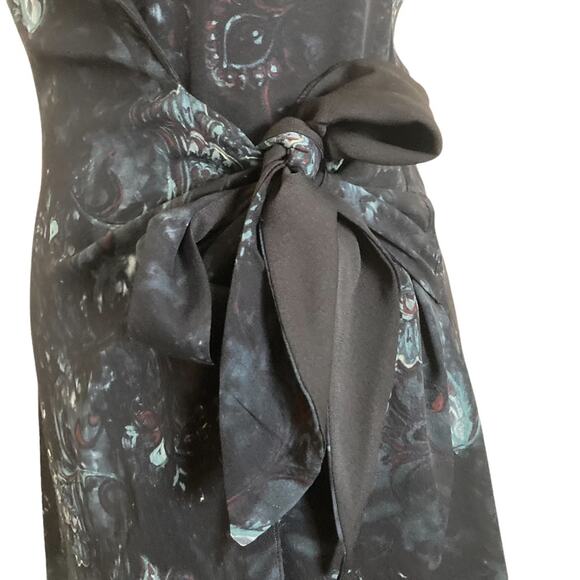 Haute Hippie Notch Collar Silk Wrap Dress Size 0 - Picture 6 of 10